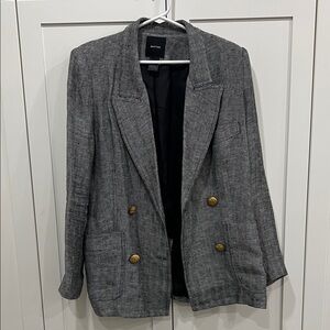 Smythe Gray Blazer with Gold Buttons